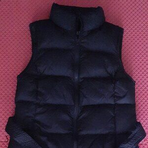 Soft shell down feather puffer vest with belt, NEW WITH TAG